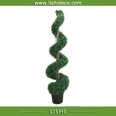 Garden Decorative Artificial Boxwood Spiral Tree Artificial Bonsai Tree