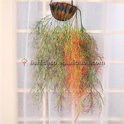 fake willow branches wall hanging leaves, green wall accessory for garden decoration