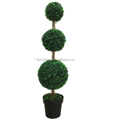 LED artificial boxwood spiral tree