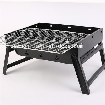 Foldable Cast Iron Charcoal Barbecue Outdoor Portable Camping BBQ Grill